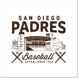 San Diego Padres Stadium by Buck Tee Posters and Art